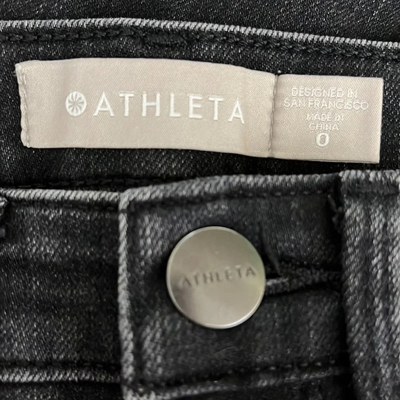 Athleta Sculptek Ankle Zip Ultra Skinny Jeans in Carbon - Size 0 - Picture 6 of 9